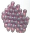 25 10mm Transparent Matte Amethyst Round Beads